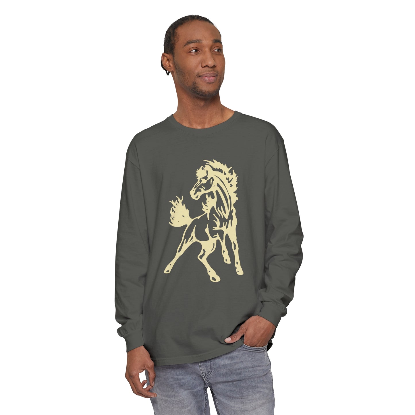 Mustangs Throwback Long Sleeve T-Shirt