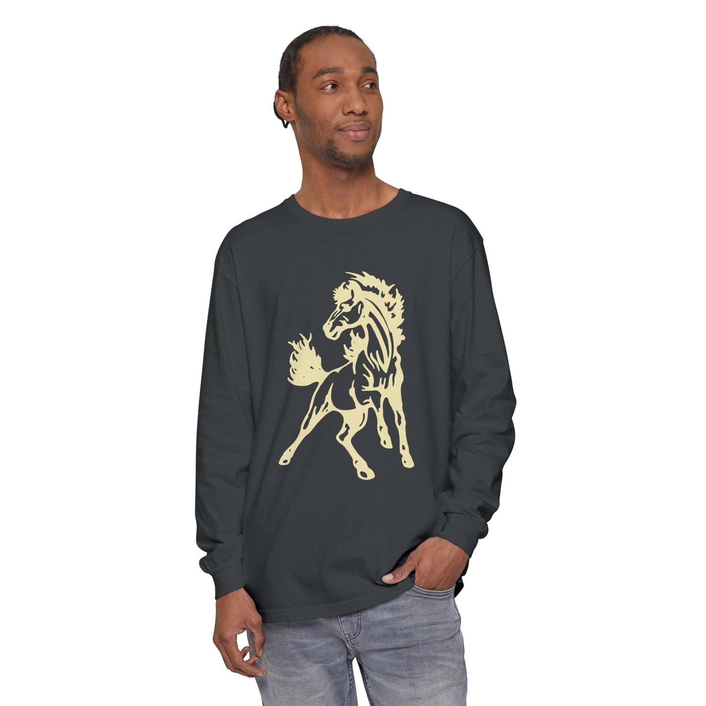 Mustangs Throwback Long Sleeve T-Shirt