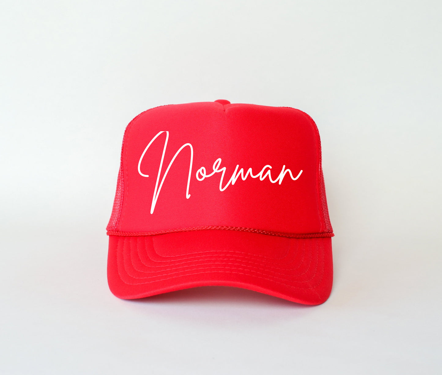 Cursive Norman Trucker Hat