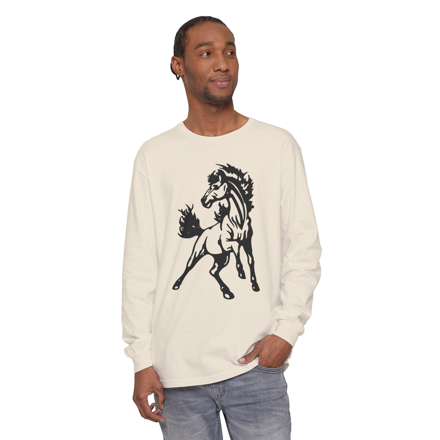 Mustangs Throwback Long Sleeve T-Shirt