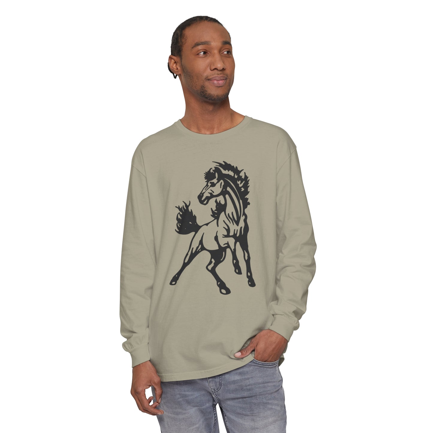 Mustangs Throwback Long Sleeve T-Shirt