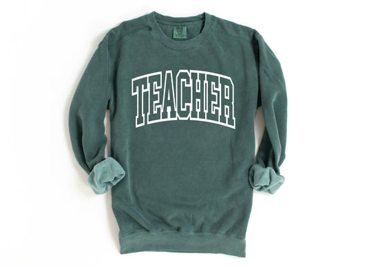 Teacher Block Outline Sweatshirt