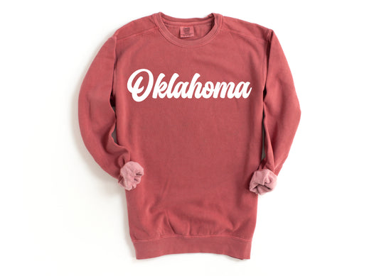 Oklahoma Retro Print Sweatshirt