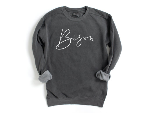 Bison Cursive Sweatshirt