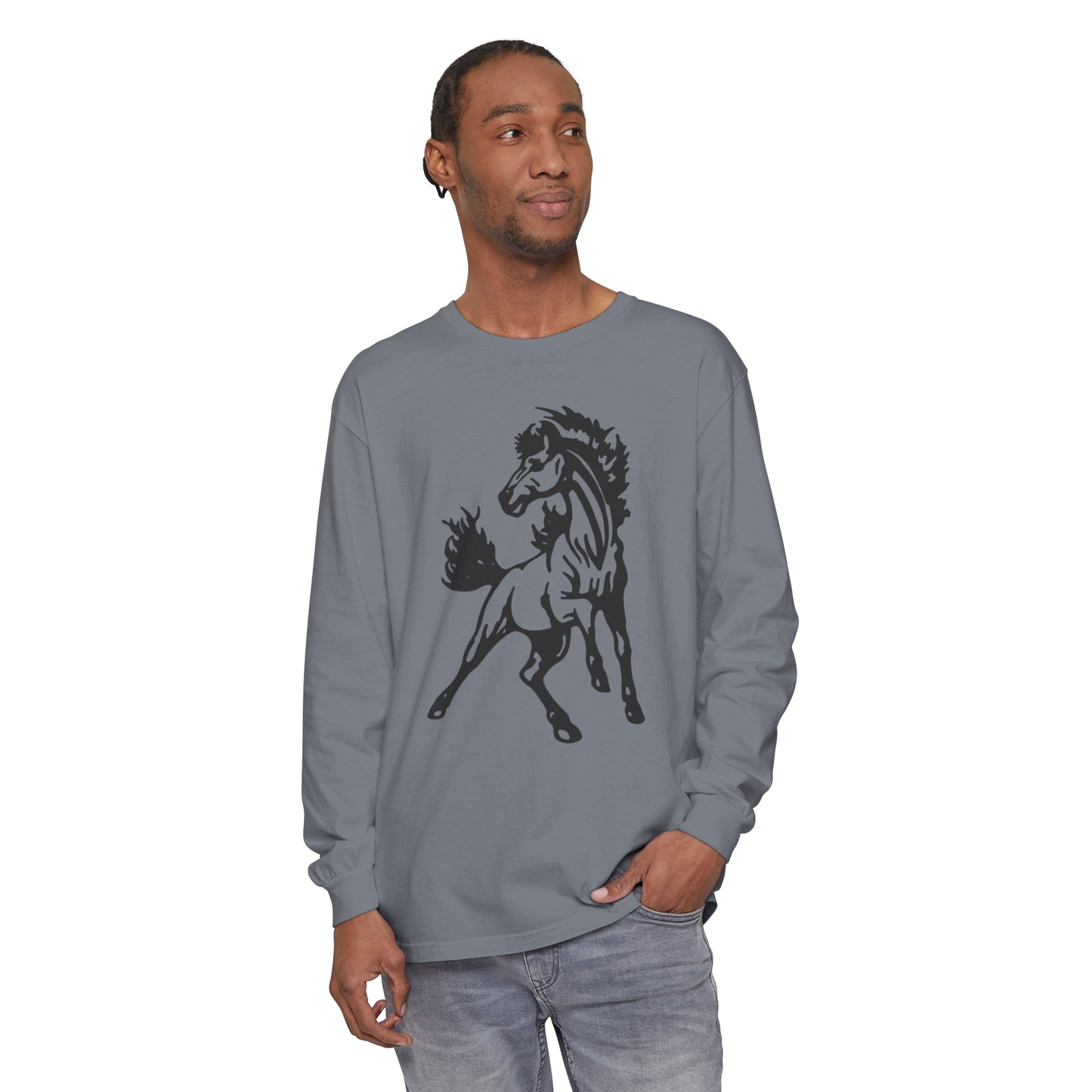 Mustangs Throwback Long Sleeve T-Shirt