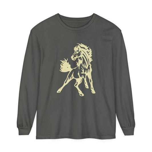 Mustangs Throwback Long Sleeve T-Shirt