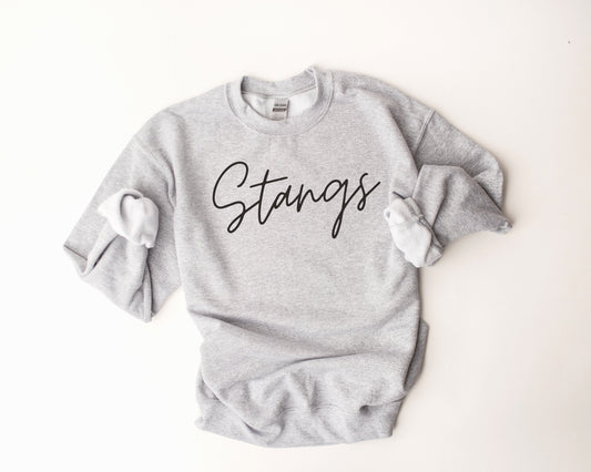 Stangs Cursive Sweatshirt