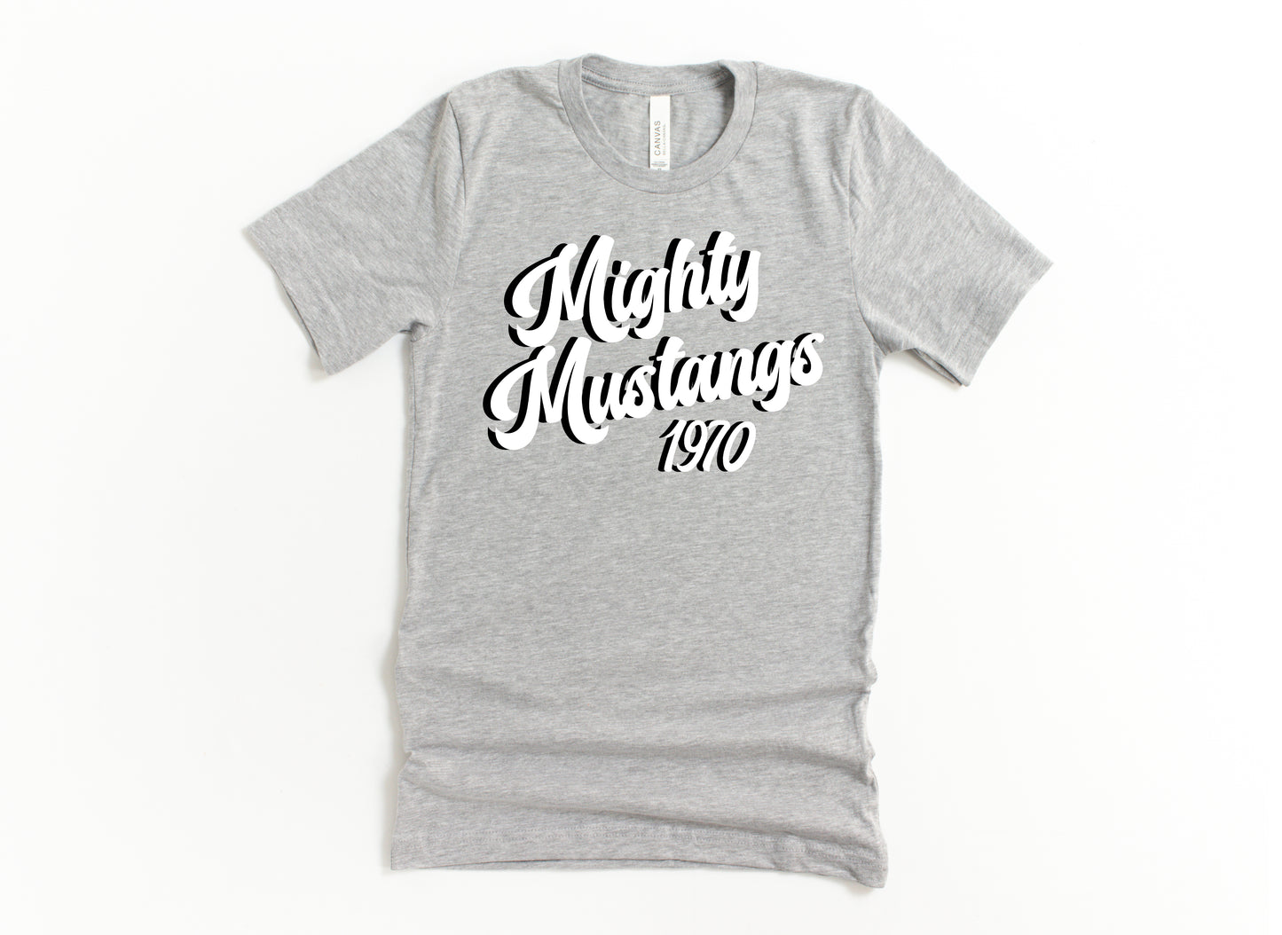 Mighty Mustangs 1970 Retro Shadowed Tee