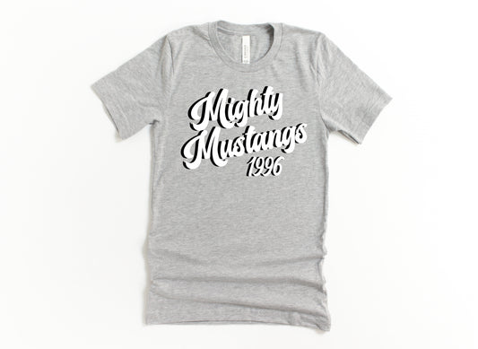 Mighty Mustangs 1996 Retro Shadowed Tee