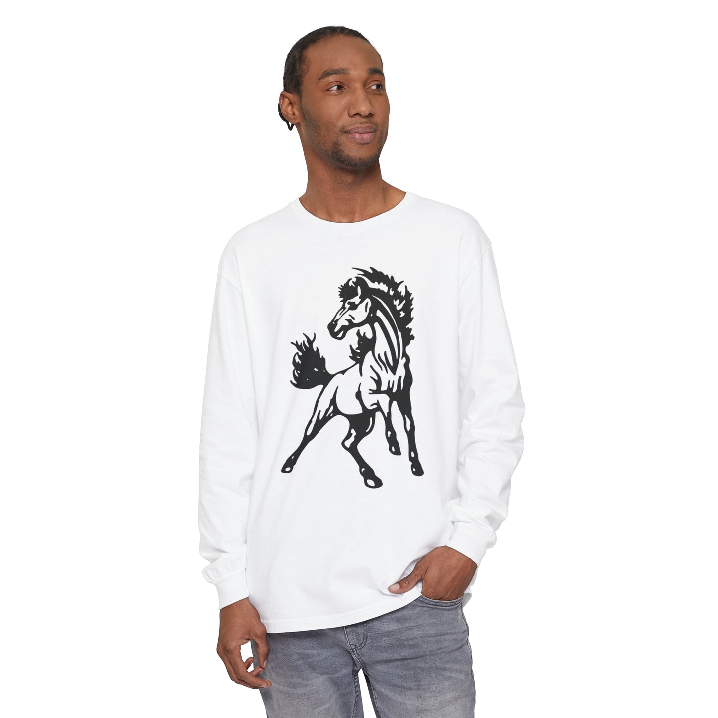 Mustangs Throwback Long Sleeve T-Shirt