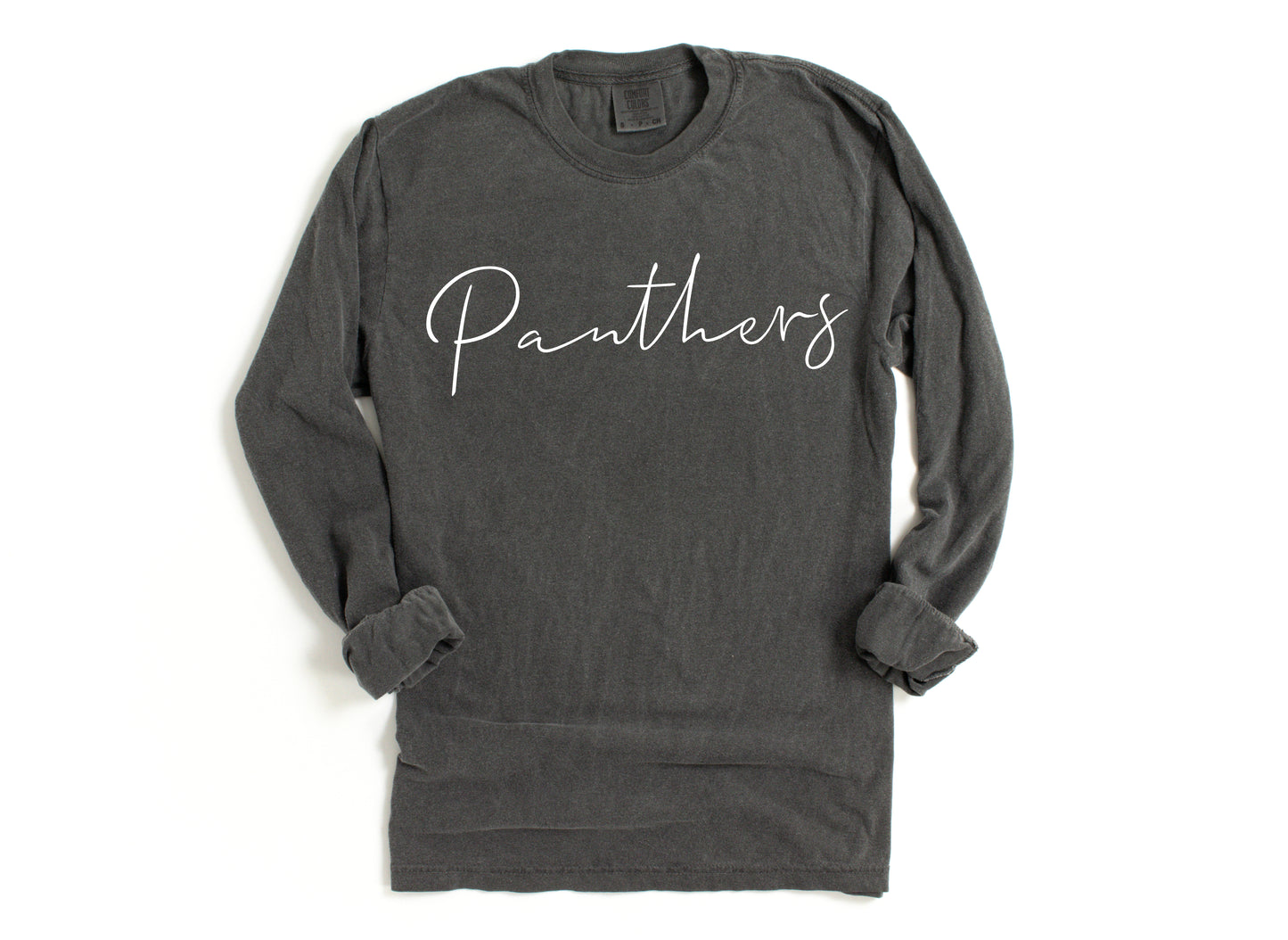 Panthers Cursive Long Sleeve T-Shirt