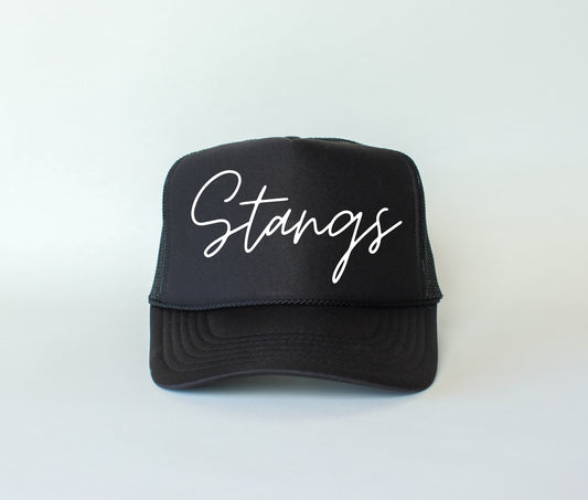 Stangs Cursive Trucker Hat
