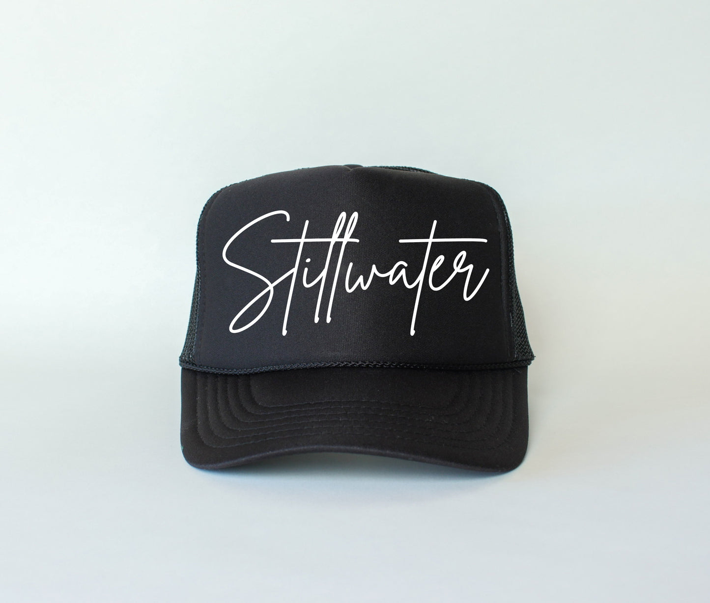 Cursive Stillwater Trucker Hat