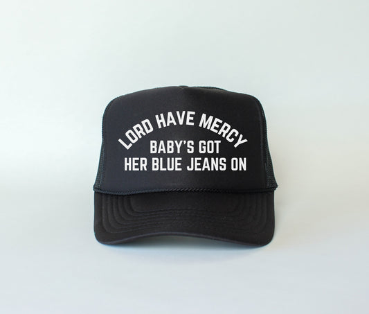 Baby's Got Her Blue Jeans On Trucker Hat