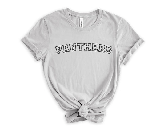 Panthers Block Outline Tee