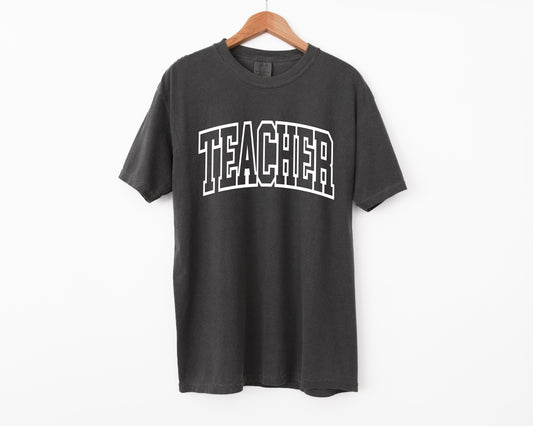 Teacher Block Outline Tee