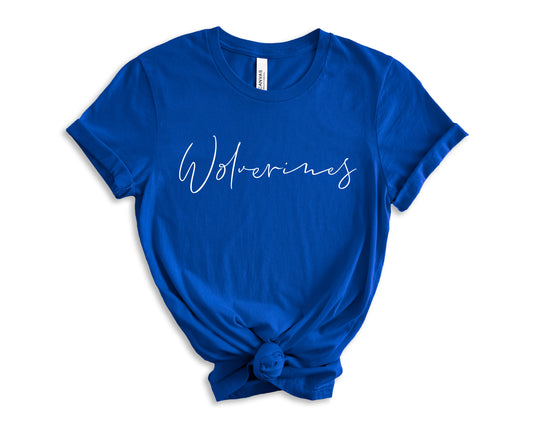 Wolverines Cursive Tee