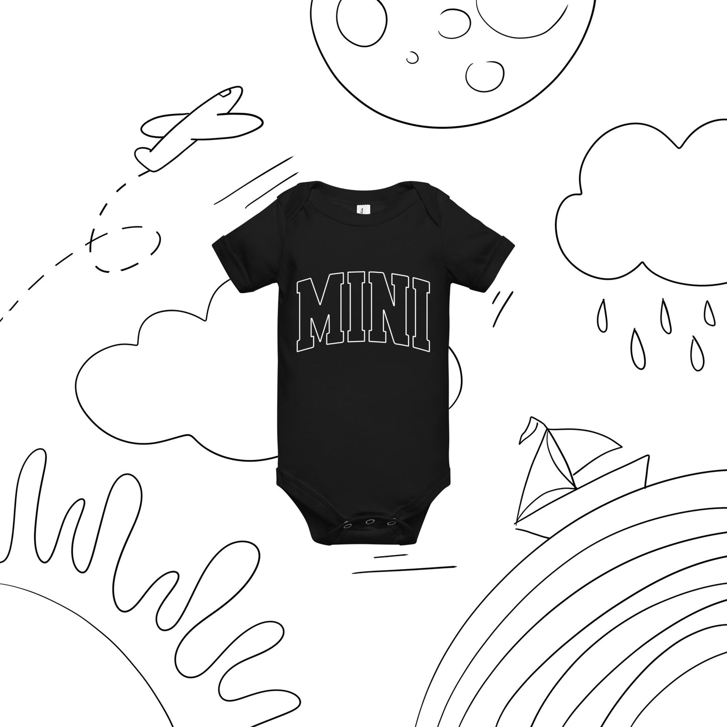 Mini Block Outline Onesie