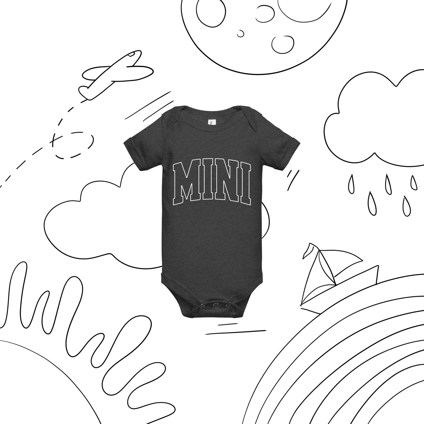 Mini Block Outline Onesie