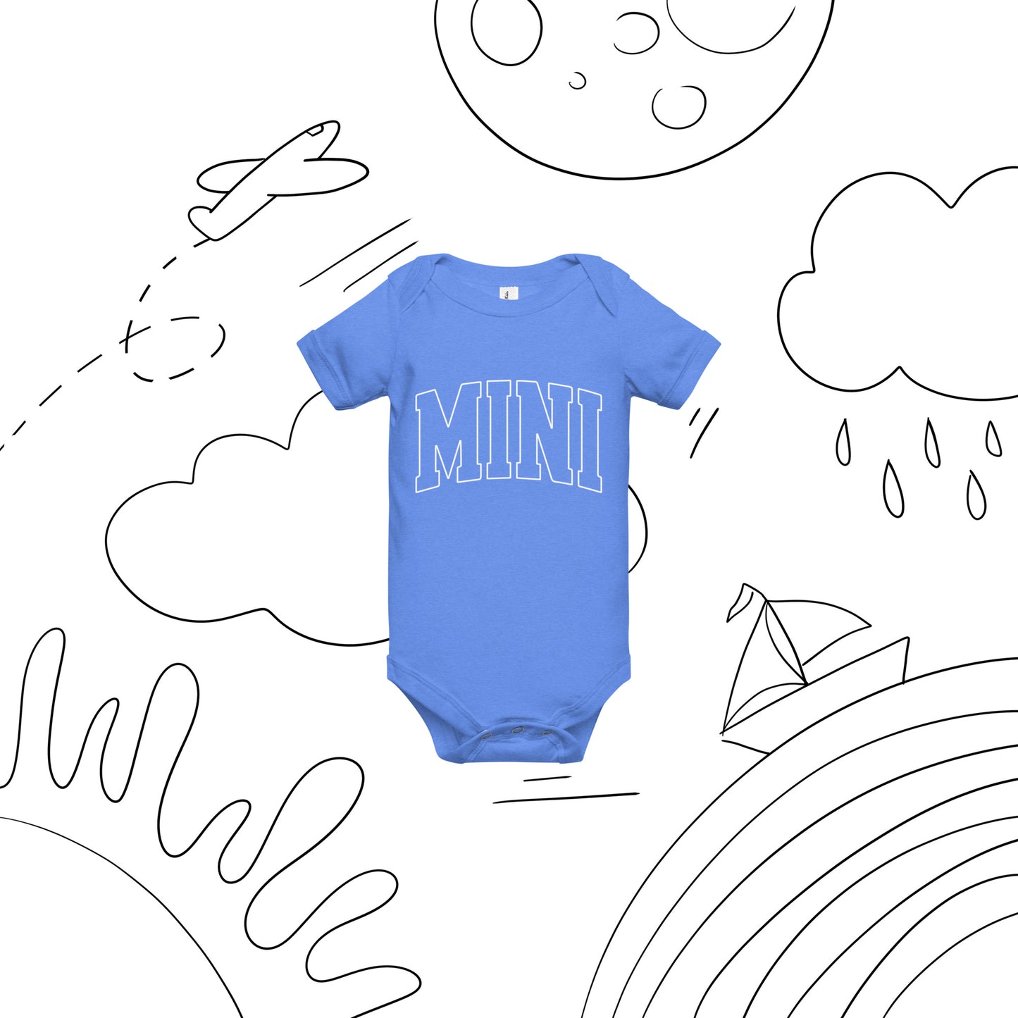 Mini Block Outline Onesie