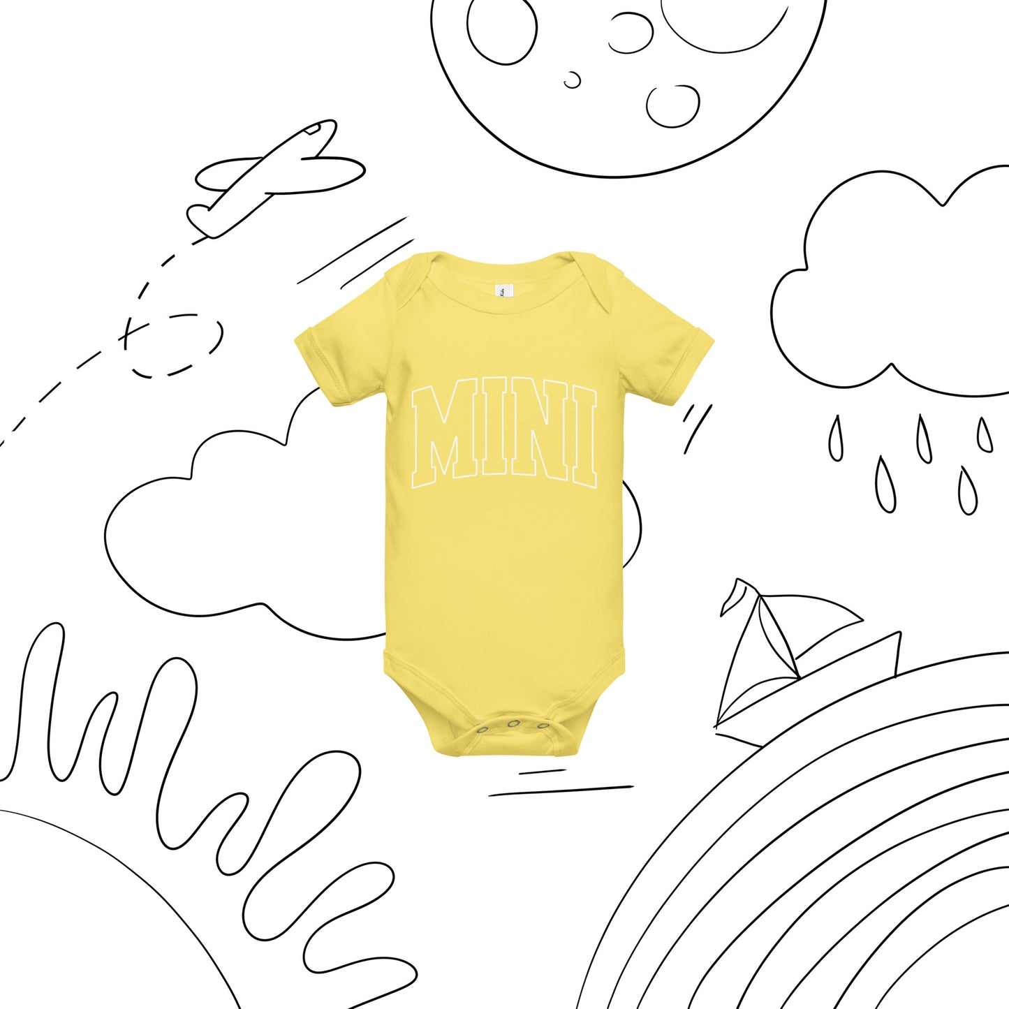 Mini Block Outline Onesie