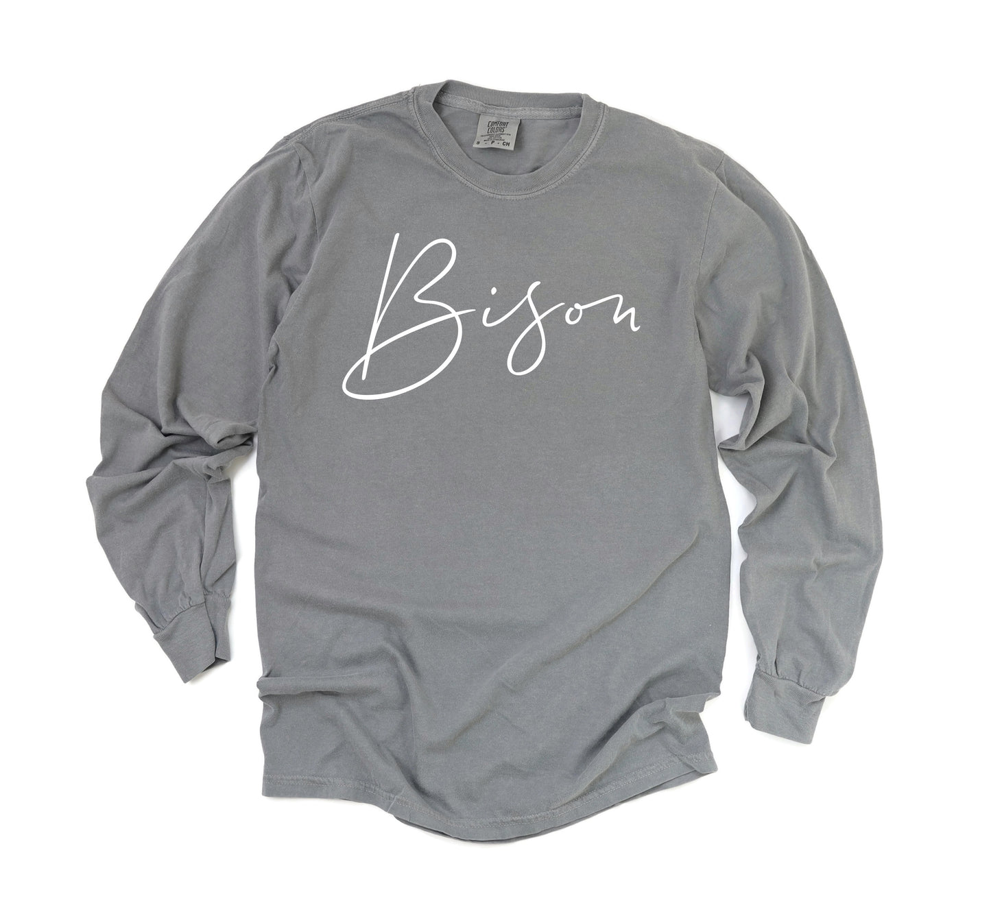 Bison Cursive Long Sleeve T-Shirt