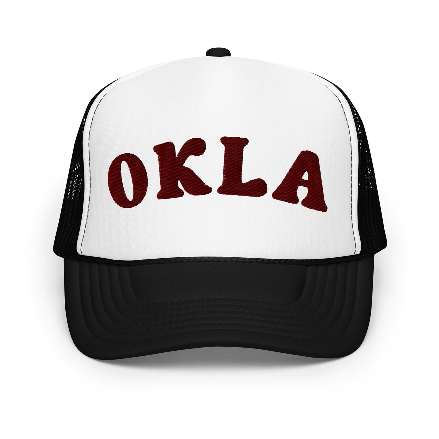 OKLA Embroidered Foam Trucker Hat