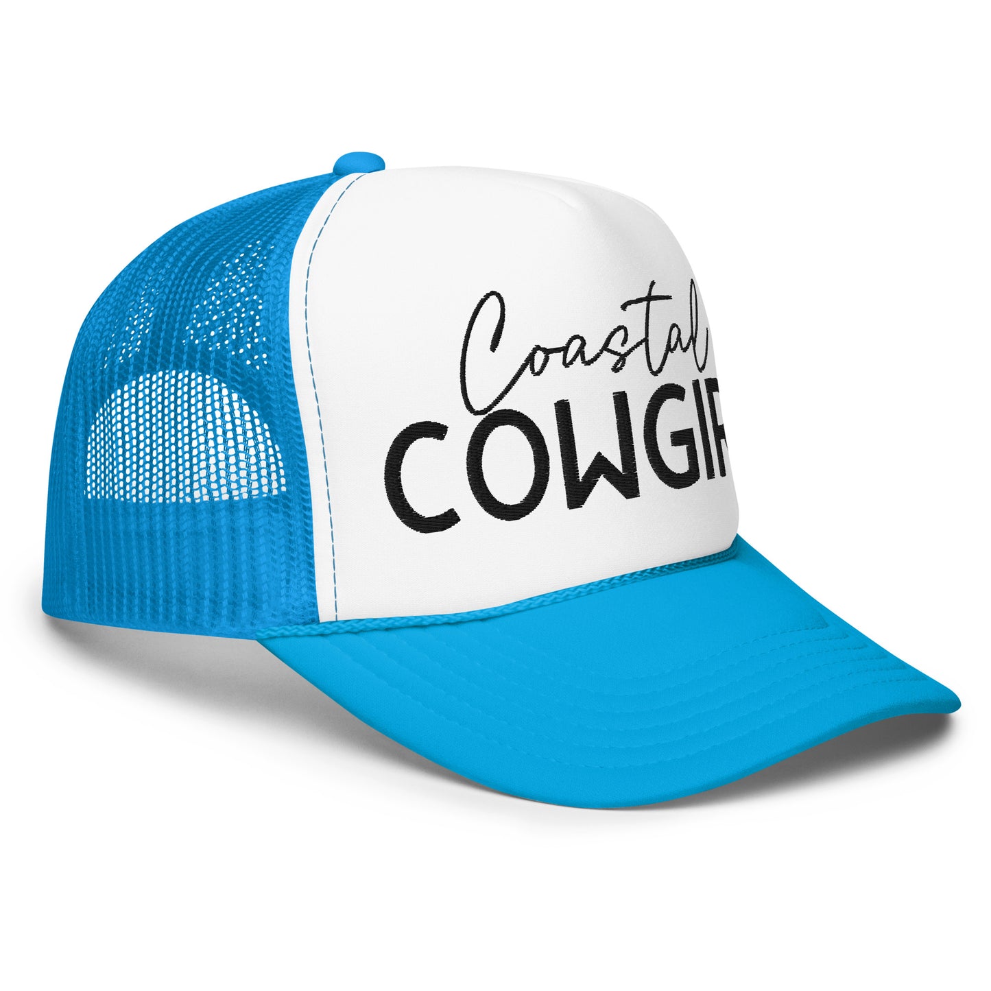 Coastal Cowgirl Embroidered Foam Trucker Hat