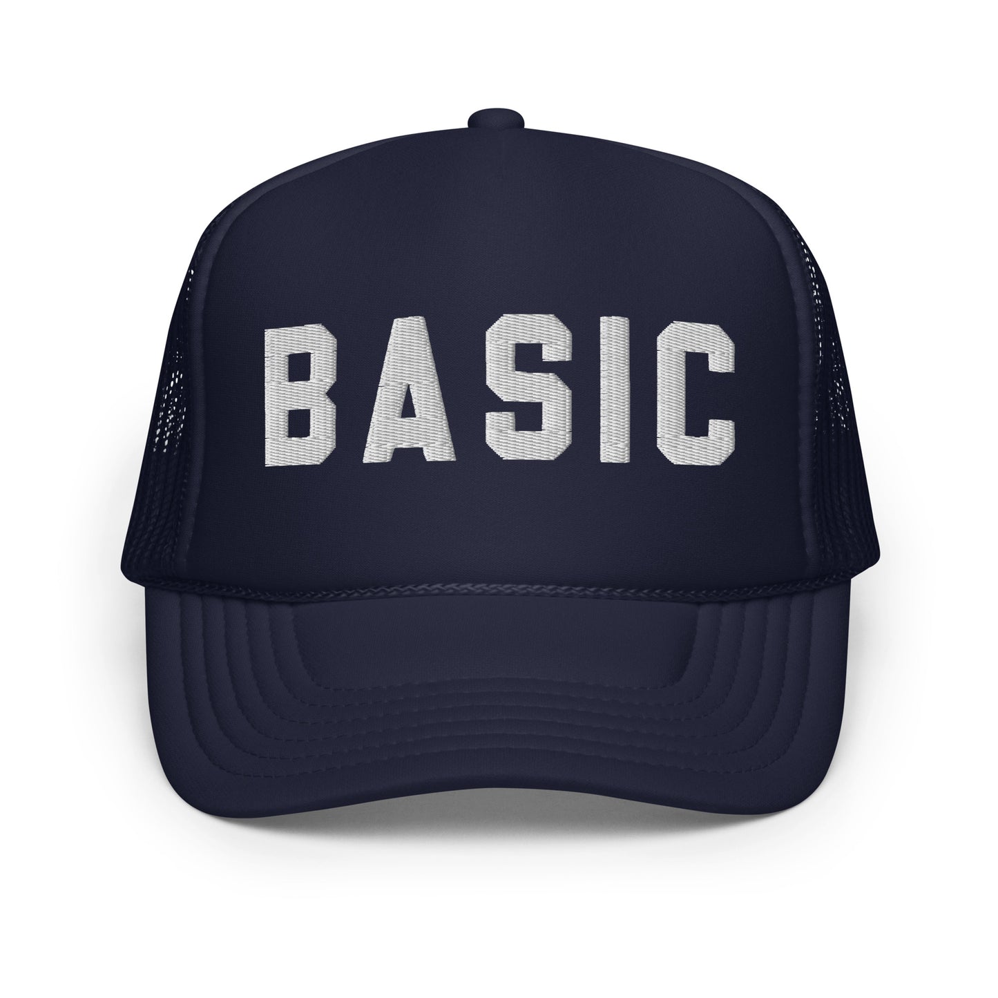 Basic Embroidered Foam Trucker Hat