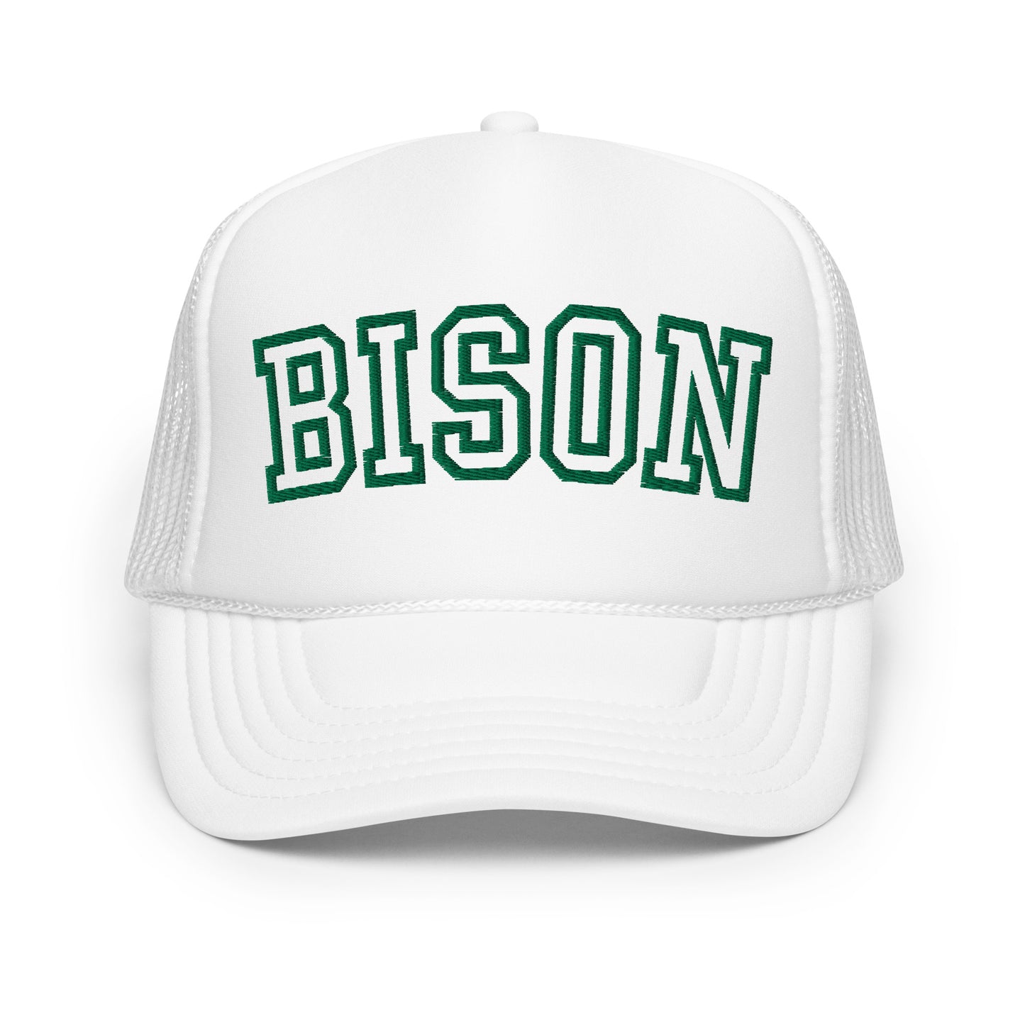 Bison Block Outline Embroidered Foam Trucker Hat