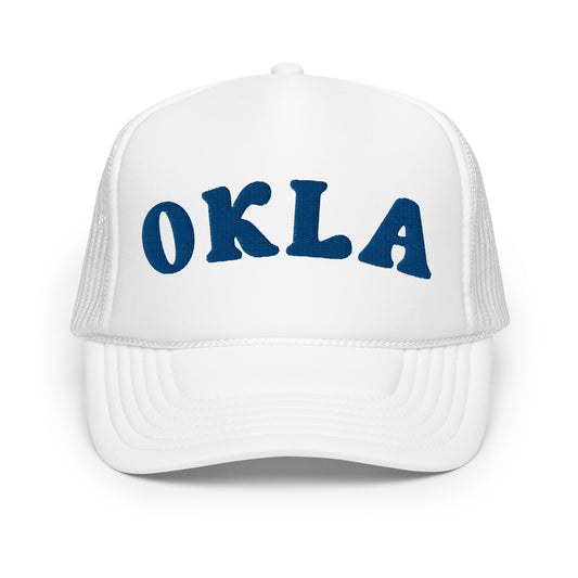 OKLA Embroidered Foam Trucker Hat