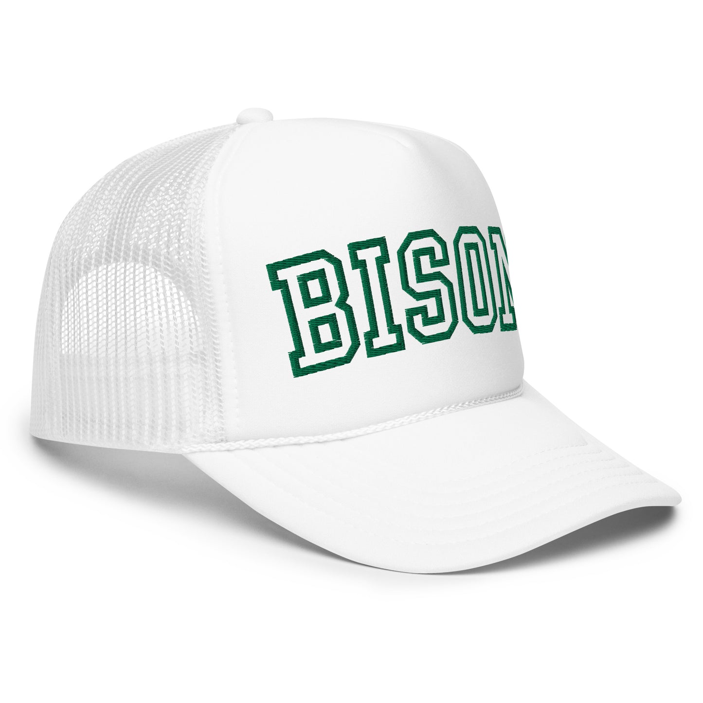 Bison Block Outline Embroidered Foam Trucker Hat