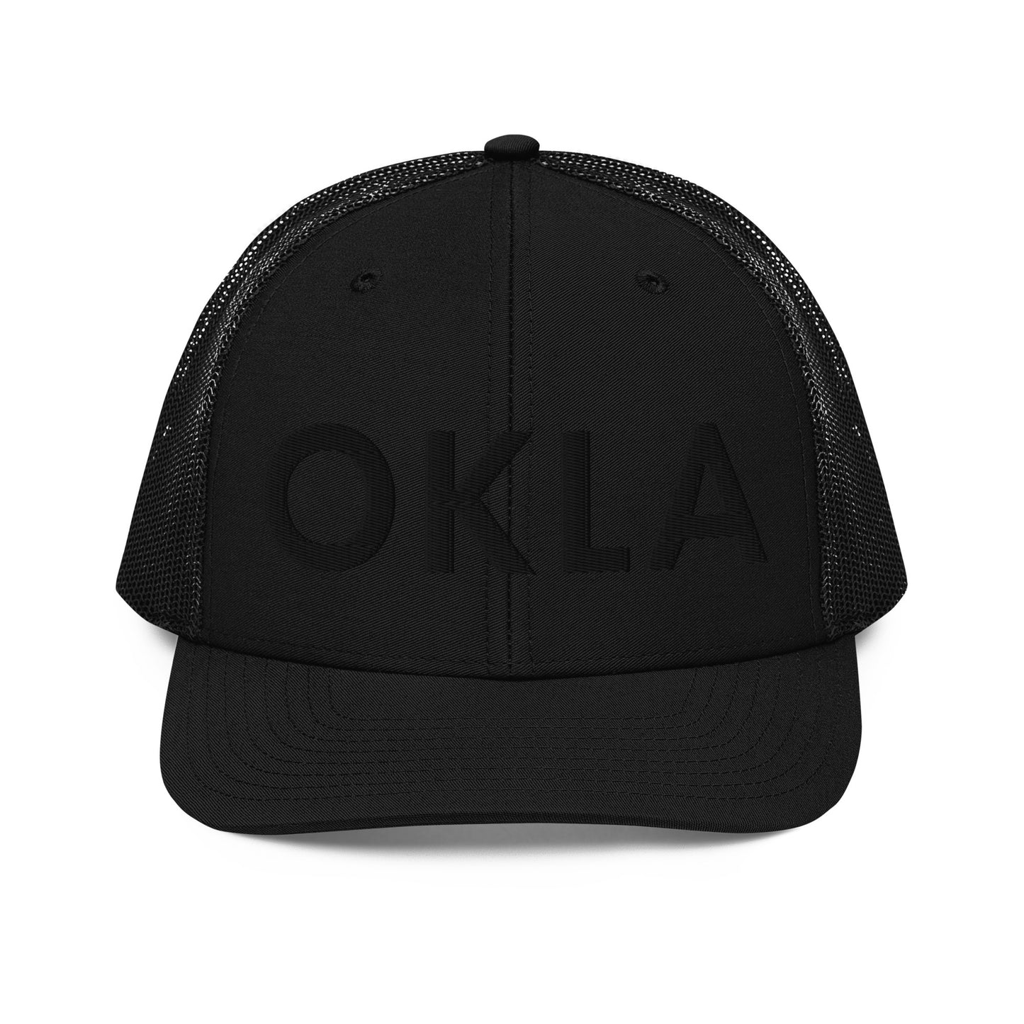 OKLA Monochromatic Embroidered Richardson 112 Trucker Hat